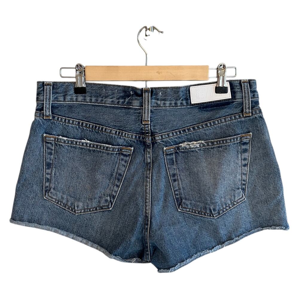 Re/Done x Solid & Striped Malibu Distressed Cut Off Denim Shorts Rip Size 28 - Picture 3 of 6